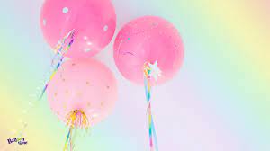 Birthday Balloon Zoom Background Unicorn Themed Birthday Party Birthday Balloons Balloons