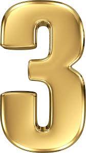 Numero 3 Dorado Png Transparente Stickpng Bolo Com Plaquinhas Desenhos De Tatuagem De Lua Saias De Chita