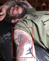Malone's unintentional marshmello tattoo incorporates a smiley face with xs for eyes, very like the notorious dj's helmet. Post Malone S 77 Tattoos Their Meanings Body Art Guru