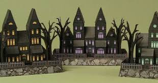 New Paper Craft Mini Haunted House Paper Models Free Templates Download At Papercraftsquare Com Halloween Paper Crafts Halloween Paper Halloween House