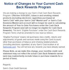 Last updated on april 30, 2021. Sam S Club Credit Cards To Exclude Tobacco Smoking Related Products From Cash Back Doctor Of Credit
