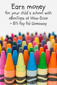 earn money for your child s school with eboxtops at winn dixie and 15 pay pal giveaway crayon gras couleur coloriage elsa et ariel
