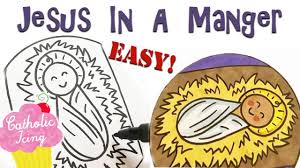 How To Draw Baby Jesus In A Manger