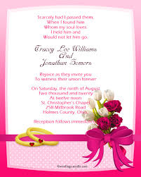 Your wedding invitation wording and invitation design clue your guests into details like your wedding's formality, color scheme, and overall tone. Christian Wedding Invitation Wording Samples Wordings And Messages