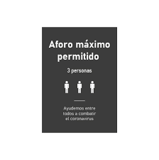 Por ejemplo, en un matraz aforado; Cartel Aforo Maximo 3 Personas A3
