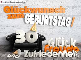 Glückwünsche Zum 30 Geburtstag Mit 3d Buchstaben Und Sofamotiv
