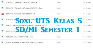 Kerjakan dulu soal yang kamu anggap mudah. Soal Uts Kelas 5 Sd Mi Semester 1 File Guru Now
