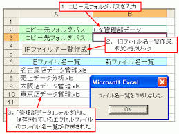 ファイル名一括変更のマクロ 一覧作成 Excel Vbaの使い方 All About