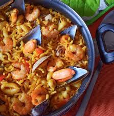 Fideua De Marisco Una Delicia Fideua Marisco Mariscos Receta Fideua