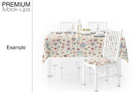 Tablecloth Mockup Set Table Cloth Mockup Psd Mockup Template