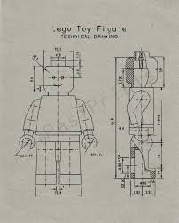 Lego Printable Lego Figure Techincal Drawing Lego Art Lego Print Lego Poster Lego Drawing Lego Decor Blueprin Lego Print Lego Blueprint Lego Room