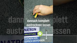 Dann kannst du den teppich recht unkompliziert entfernen. Flecken Vom Teppich Entfernen Natron Tipps Shorts Youtube