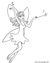 Coloring page with magic wand. Fairy Princess With Magic Wand Coloring Pages Printable