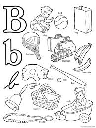 The theme of each letter is from our popular alphabet flash cards. Letter B Coloring Pages Alphabet Educational Letter B Of 5 Printable 2020 024 Coloring4free Coloring4free Com