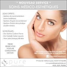 Nouveauté à la Clinique Pure. Les Dre Gabrielle Maher-Laporte ainsi que Dre  Andrea Coderre Porras accompagné de Josée Lévesque infirmière seront  présente ce samedi le 11 novembre 2017 à la Clinique Pure