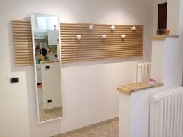 Great Way To Create Coat Rack For Entrance Into Home Adding The Mirror Brightens Up The Small Area Headboa Ikea Mandal Headboard Ikea Mandal Bed Ikea Hackers