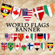 World Flags Banner Printable Includes 65 Different Flags With Names Flags from countries around the world, including their origins, design and history. usd