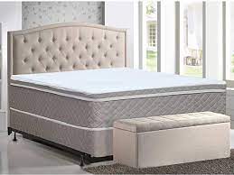 Paired it with the perfect bed frame,. Mattress Solution Plush Innerspring Eurotop Mattress And Box Spring Foundation Set With Frame No Assembly Require Comfort Mattress Mattress Mattress Furniture