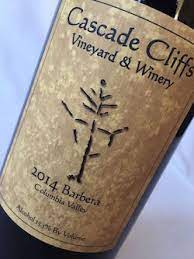 This 2014 barbera opens with dark red and blue aromas . Cascade Cliffs 2014 Barbera Columbia Valley 55