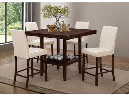 5 Pc Fattori Cream Counter Height Dining Table Set 105308 Counter Height Dining Table Set Counter Height Dining Table Dining Table In Kitchen