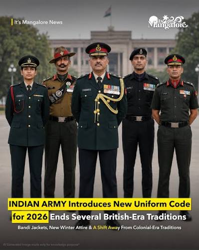 The Indian Army has taken a significant step towards shedding its colonial legacy by introducing a new uniform code and discontinuing several British-era customs. 🇮🇳🪖 As part of the reform, officers of