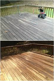 before and after pressure cleaning a wood deck looks nice hey best pressure washer staining deck garden maintenance schedule