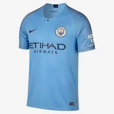 Nike manchester city youth navy 2018/19 away replica jersey. 2018 19 Manchester City Fc Stadium Home Men S Football Shirt Nike In