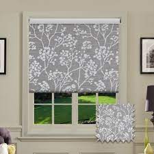 7 embossment floral &dot pattern paint roller. Premium Roller In Carey Grey Fabric Just Blinds