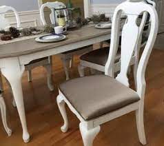 The key to getting a nice stripe is to use very little paint, in fact almost no paint on the brush. Diy Dining Table Makeover With Annie Sloan Chalk Paint Hometalk