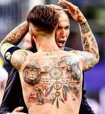 His back is covered with many different. Sergio Ramos Wing Tattoo Vtwctr