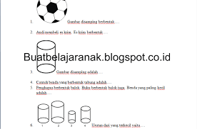 Contoh soal pilihan ganda multiple choice bahasa soal filling form pilihan soal tentang filling form multichoice bhineka guru soal filling form pilihan ganda, 21 09 2019 soal tentang filling form multichoice contoh file berikut. Contoh Soal Matematika Kelas 1 Sd Bab Bangun Ruang Buat Belajar Anak
