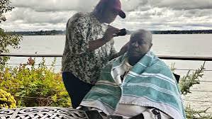 Pastor Dorcas Shares Light Moment Shaving Husband Gachagua During US Trip