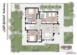 فيلا خليجى 4 غرف نوم 370 متر مربع Model House Plan House Layout Plans Architectural House Plans