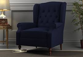 Botox Wingback Chair Indigo Ink Wing Chair Chair Modern Wingback Chairs