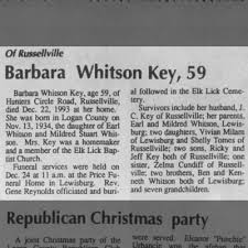 Obituary for Barbara Whitson Key