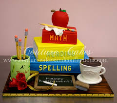 Happy Birthday Cake For Teacher With Name Edit Pin By Lali Mayster On Other Special Occasion Cakes Teacher Cakes Book Cakes School Cake