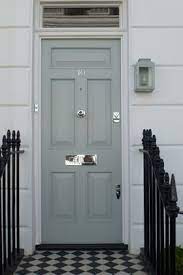 What are the most popular front doors designs, styles & prices? Front Door In Farrow Ball S Light Blue Lantern Patterned Porch Front Door Colors Blue Front Door Grey Front Doors