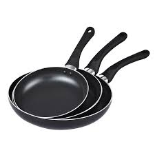 Cook N Home Nonstick 3 Piece Saute Fry Pan Set 20cm 24cm 28cm Black Visit The Image Link More Details Fry Pan Set Saute Cook N