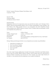 Berdasarkan informasi yang saya peroleh dari surat kabar radar bogor edisi senin 5 juli 2019, bahwa di tempat yang bapak/ibu pimpin membuka lowongan kerja sebagai guru matematika. Contoh Surat Lamaran Kerja Untuk Guru Bahasa Arab Id Lif Co Id