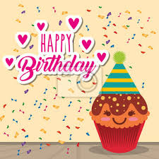 Confettis De Chapeau Cupcake Dessin Anime Illustration Vectorielle Papier Peint Papiers Peints Icone Banniere Chocolat Myloview Fr