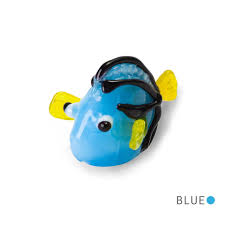DORA the Blue Hippo Tang Fish Collectible Miniature Glass Figurine in