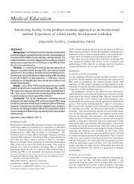 It is normal to list tables and figures at the beginning of the report, after the table of contents. Pdf Sensitizing Faculty To The Problem Oriented Approach As An Instructional Method Experience Of A Brief Faculty Development Workshop Sarmishtha Ghosh Academia Edu