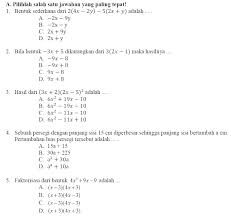 Pts Matematika Kelas 7 Semester 2 Ilmusosial Id