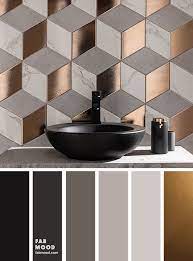 We tried to consider all the trends and styles. Black Copper And Grey Bathroom Color Ideas
