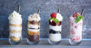 Just before serving pipe on or dollop on some sweetened whipped cream and garnish with a cookie stick. 4 Mini Dessert Recipes Easy Shot Glass Desserts To Make At Home The Inspired Home