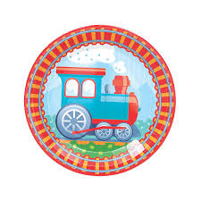 Train Paper Dinner Plates Oriental Trading In 2020 Trains Birthday Party Train Party Supplies Train Birthday
