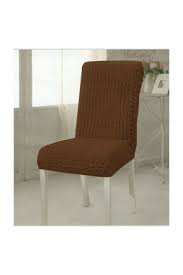 Altin Kelebek Sandalye Kilifi Likrali Burumcuk Kahverengi 6 Adet Trendyol