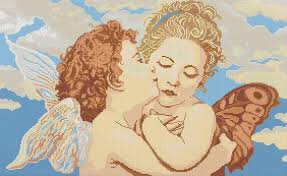 Amore E Psiche Bambini Di Bouguereau Schema Ricamo A Perline Perlinissima