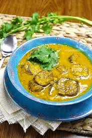 This Yellow Split Pea Soup With Chinese Eggplant Recipe Is Quite A Mauritian Classic The Mauritian Dal Yellow Split Pea Soup Vegetarian Recipes Split Pea Soup