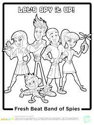 Fresh beat band coloring pages sketch coloring page. Fresh Beat Band Of Spies Group Colouring Image